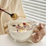 Filiżanka Do Kawy Retro Szklanka z Uchem Grube Szkło 400ml - obrazek 3