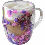 Szklanka do Herbaty Kawy Termiczna z Kwiatami w Środku 300ml