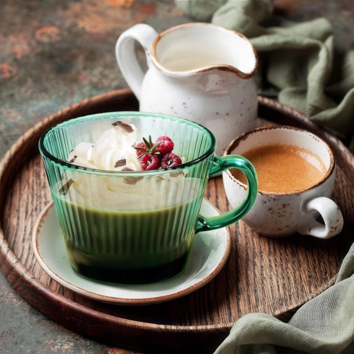 Szklanka do Kawy Herbaty Filiżanka z Uchem Retro 380ml - obrazek 3