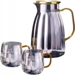 Szklany Dzbanek 1600ml i Szklanki 350ml Zestaw do Napojów Opalizujący Komplet - obrazek 9