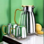 Szklany Dzbanek 1600ml i Szklanki 350ml Zestaw do Napojów Opalizujący Komplet - obrazek 8