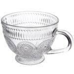 Filiżanka Do Kawy Retro Szklanka z Uchem Grube Szkło 400ml - obrazek 7