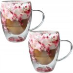 Szklanka do Herbaty Kawy Termiczna z Kwiatami w Środku 300ml - obrazek 6