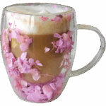 Szklanka do Herbaty Kawy Termiczna z Kwiatami w Środku 300ml