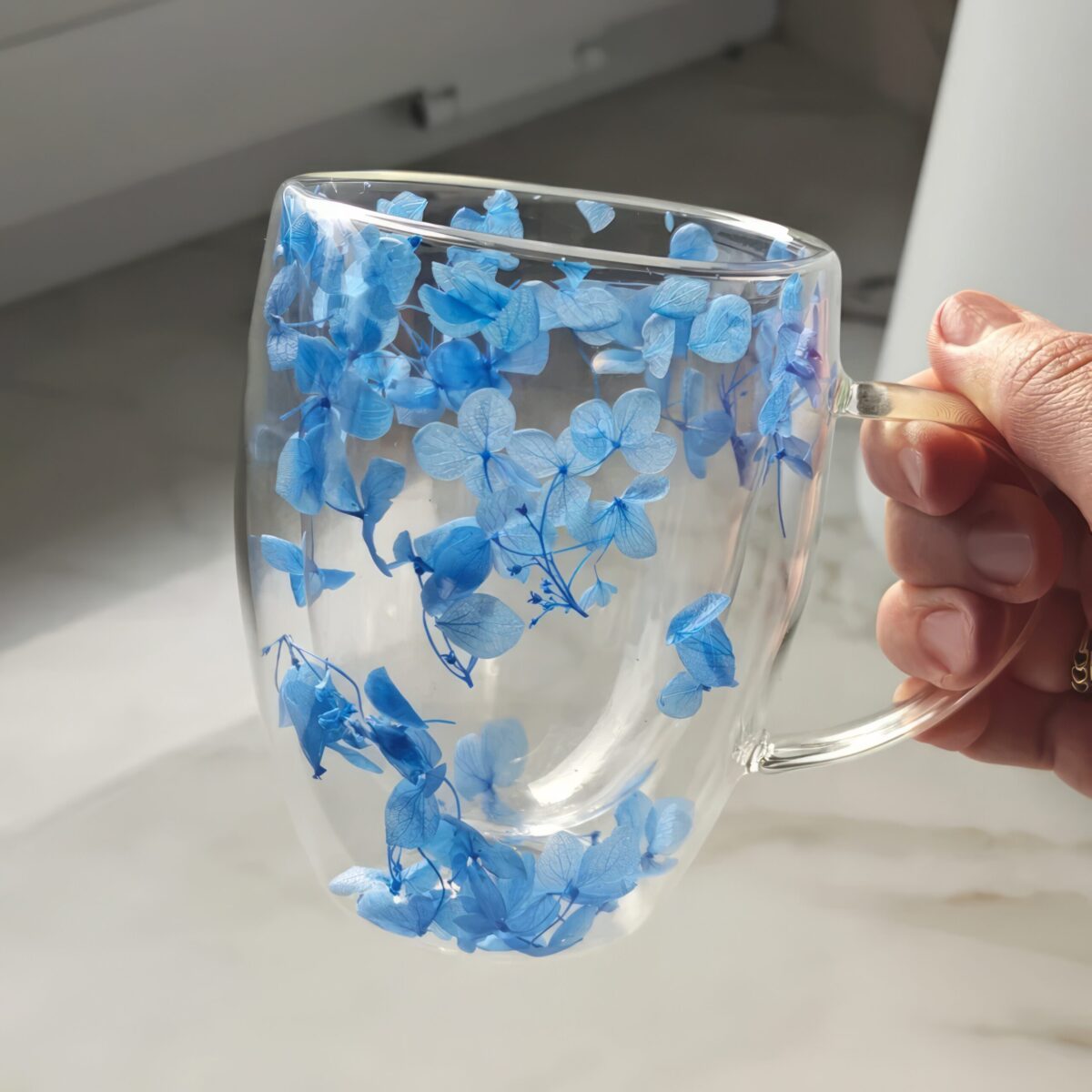 Szklanka do Herbaty Kawy Termiczna z Kwiatami w Środku 300ml - obrazek 5