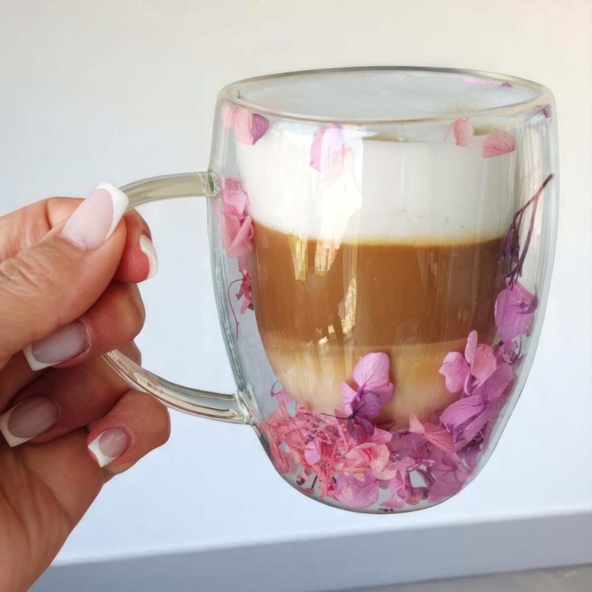 Szklanka do Herbaty Kawy Termiczna z Kwiatami w Środku 300ml - obrazek 4