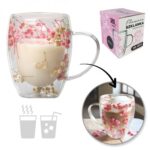 Szklanka do Herbaty Kawy Termiczna z Kwiatami w Środku 300ml - obrazek 6