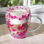 Szklanka do Herbaty Kawy Termiczna z Kwiatami w Środku 300ml - obrazek 2