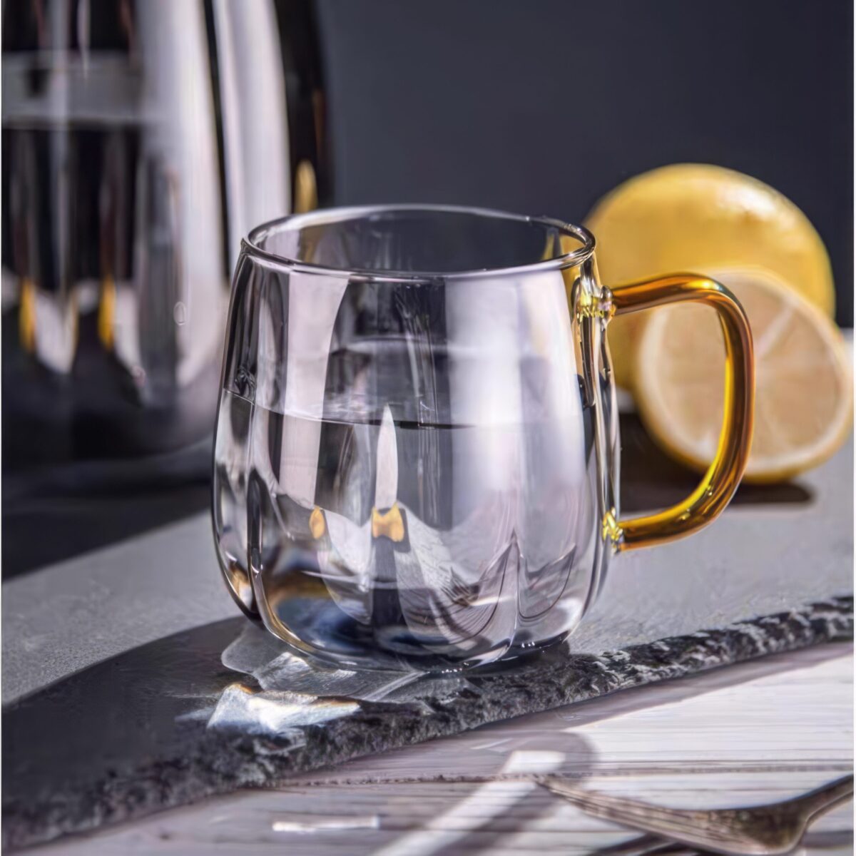 Szklany Dzbanek 1600ml i Szklanki 350ml Zestaw do Napojów Opalizujący Komplet - obrazek 6