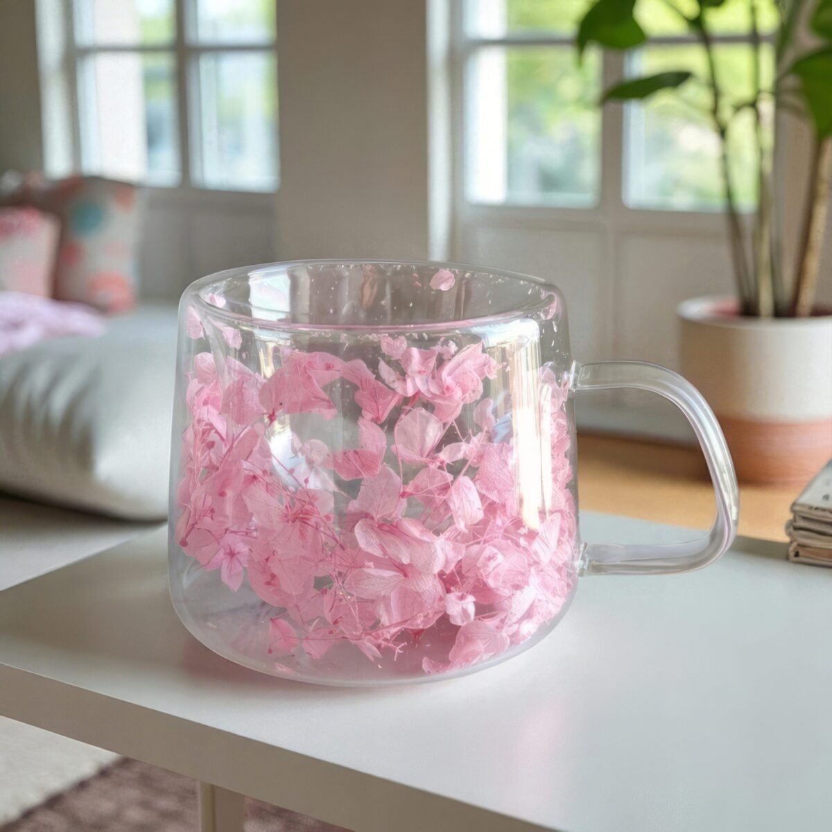 Szklanka Termiczna do Kawy Latte z Kwiatami w Środku 180ml - obrazek 3