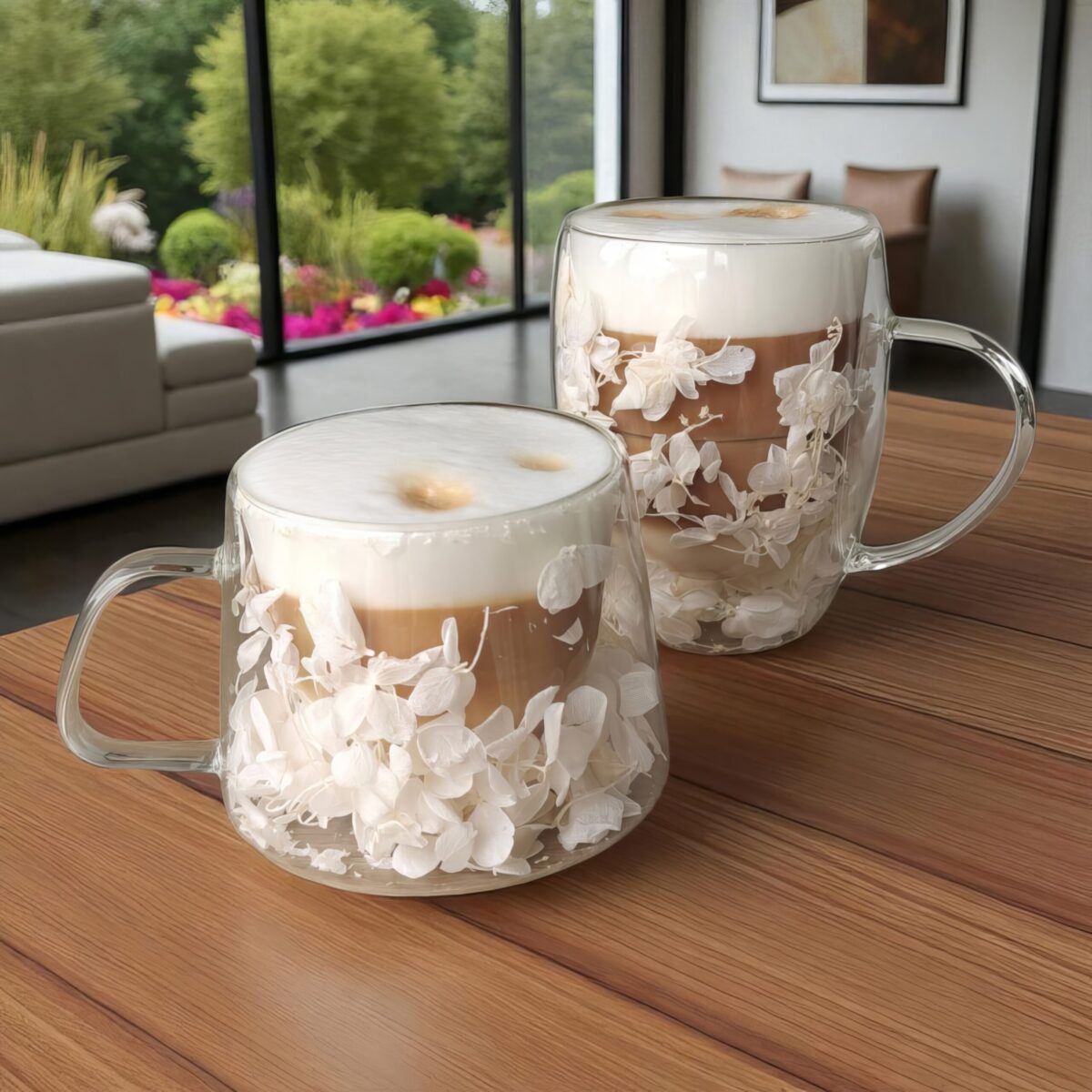 Szklanka Termiczna do Kawy Latte z Kwiatami w Środku 180ml - obrazek 6