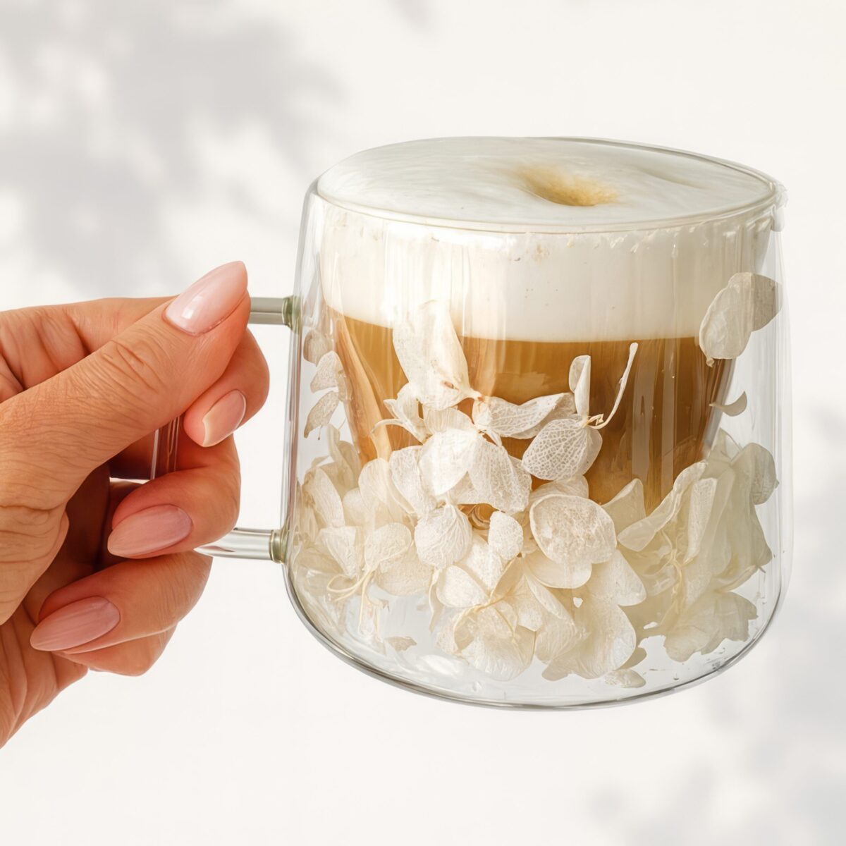 Szklanka Termiczna do Kawy Latte z Kwiatami w Środku 180ml - obrazek 4