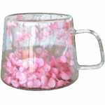 Szklanka Termiczna do Kawy Latte z Kwiatami w Środku 180ml