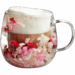 Szklanka Termiczna do Kawy Latte z Kwiatami w Środku 350ml