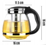 Dzbanek Szklany z Zaparzaczem Zaparzacz Imbryk do Ziół 2l - obrazek 8