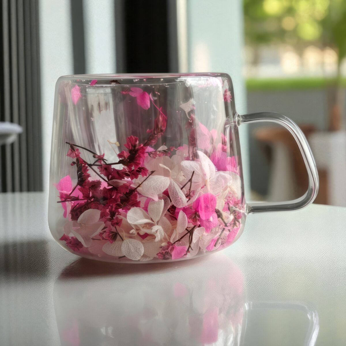 Szklanka Termiczna do Kawy Latte z Kwiatami w Środku 180ml - obrazek 7