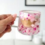 Szklanka Termiczna do Kawy Latte z Kwiatami w Środku 180ml - obrazek 5