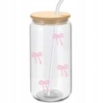 Szklanka Do Smootkie, Napojów ze Słomką Przykrywką 450ml