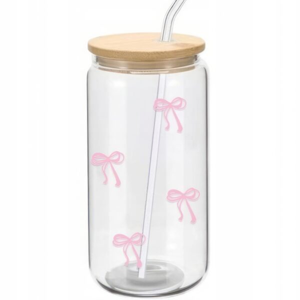 Szklanka Do Smootkie, Napojów ze Słomką Przykrywką 450ml