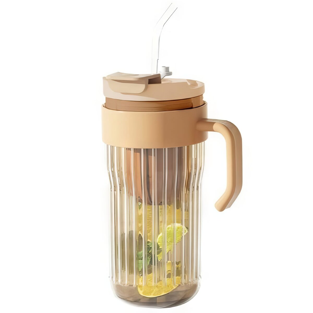 Szklany Bidon Na Napoje Herbatę Szklana Słomka Sitko 550ml - obrazek 4