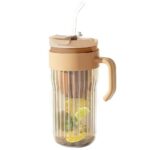 Szklany Bidon Na Napoje Herbatę Szklana Słomka Sitko 550ml - obrazek 4