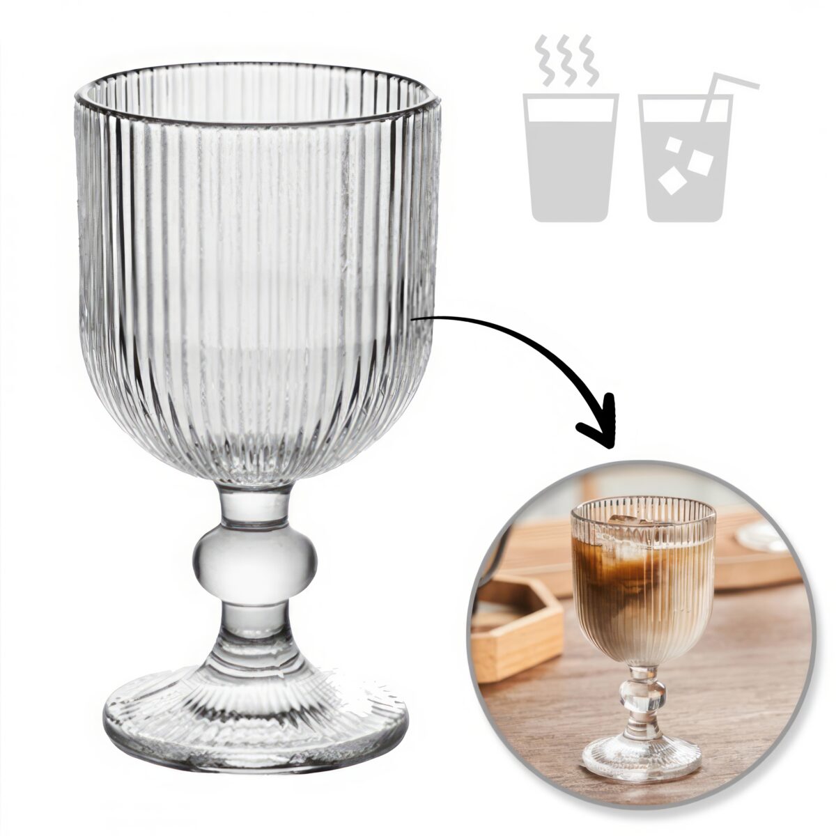 Szklany Pucharek Pucharki do Lodów Deserów 255ml - obrazek 5