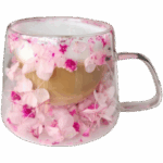 Szklanka Termiczna do Kawy Latte z Kwiatami w Środku 180ml